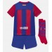 Barcelona Replika Babykläder Hemma matchkläder barn 2023-24 Korta ärmar (+ Korta byxor)